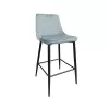 Scaun Metal,  Catifea,  Albastru deschis DP Clasic Light Blue, Black Legs 104 x 48 x 54 