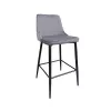 Scaun Metal,  Stofa,  Gri DP Clasic Grey, Black Legs 48 x 104 x 54