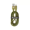 Кабель  HELMET CABLE USB TO LIGHTNING KEVLAR FLAT 1M,  CAMO 