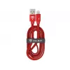 Кабель  HELMET Helmet Cable USB to Lightning Kevlar Flat 1m,  Red 