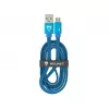 Cablu  HELMET Helmet Cable USB to Micro USB Kevlar Flat 1m,  Blue 