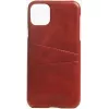 Husa 6.5" HELMET Helmet Case Leather iPhone 11 Pro Max  with Pocket,  Red 