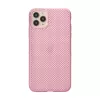 Чехол 6.5" HELMET CASE LIQUID SILICONE IPHONE 11 PRO MAX GRID,  PINK 