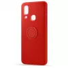 Husa 6.4" HELMET Helmet Case Liquid Silicon Samsung A20 with Ring,  Red 