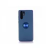 Husa 6.4" HELMET Case Liquid Silicon Samsung A30 with Ring,  Blue 