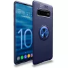 Husa 5.8" HELMET Case Liquid Silicon Samsung S10E with Ring,  Blue 