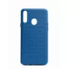 Чехол 6.5" HELMET Case Liquid Silicone Samsung A20S Grid,  Blue 
