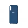 Чехол 6.4" HELMET Case Liquid Silicone Samsung A50S Grid,  Blue 
