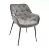Scaun Metal,  Placaj,  Spuma poliuretanica,  Stofa,  Gri DP Lotus 80 x 58 x 63
