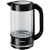 Электрочайник 1.7 l,  2400 W,  Sticla,  Plastic,  Negru BOSCH TWK70B03 