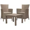 Set mobila de gradina Polipropilena,  Capuccino Alibert Rosario Balcony Set Cappuccino 62 x 60 x 89,  59 x 59 x 43