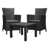 Set mobila de gradina Polipropilena,  Grafit,   Alibert Rosario Balcony Set Graphite 60 x 62 x 89,  59 x 59 x 43