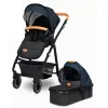 Carucior Sistem de transport,  Carte,  0-48 luni,  Aparatoare ploaie,  insecte,  Husa picioare,  Geanta,  Albastru Lionelo Amber Blue Navy (2in1) 