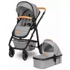 Carucior Sistem de transport,  Carte,  0-48 luni,  Aparatoare ploaie,  insecte,  Husa picioare,  Geanta,  Gri Lionelo Amber Grey Stone (2in1) 
