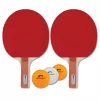 Racheta pentru tenis de masa 3 mingi,  Negru,  Rosu Spokey Standart Set (81813) 