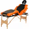 Masa de masaj Patru sectiuni,  Negru,  Oranj BodyFit 1045 