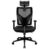 Fotoliu Gaming Metal,  Piele eco,  plasa acrilica,  Gazlift,  Negru  ThunderX3 Yama1 Black/Black 