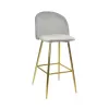 Scaun de bar Metal,  Stofa,  Gri,  Auriu DP Maya 46 x 56 x 101