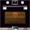 Встраиваемая  электрическая духовка 79 l,  Grill,  Timer,  11 moduri,  Curatare pirolitica,  Negru, Inox KAISER EH 6338 S A