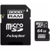 Карта памяти  GOODRAM MicroSD, M1AA, 64GB Class10,  U1,  UHS-I,  SD adapter