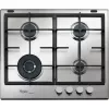 Варочная газовая панель 4 arzatoare,  arzator Wok,  Inox,  Aprindere electrica,  Inox,  Negru WHIRLPOOL GMAL 6422/IXL 