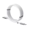 Cablu  HELMET Cable USB to Type-C With Magnetic Organizer 1m,  White 