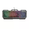 Gaming Keyboard Trust GXT 856 TORAC, Gaming keyboard with metal top plate and multicolour illumination, US, 1.8m, USB, Black