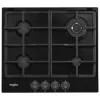 Варочная газовая панель 4 arzatoare,  Arzator Wok,  Email,  Aprindere electrica,  Negru WHIRLPOOL TGML 661 NB 