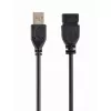 Cablu USB  Cablexpert CCP-USB2-AMAF-0.15M AM,  AF,  0.15 m,  USB2.0,  Black