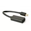 Cablu video  Cablexpert A-mDPM-DPF4K-01,  Black Adapter DP F to mini DP M,  4K