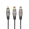 Cablu audio  Cablexpert CCAP-RCAM2F-0.2M Premium RCA (M) to 2x RCA (F) splitter cable,  0.2 m