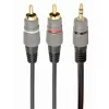Cablu audio  Cablexpert CCA-352-2.5M 3.5 mm stereo plug to 2*RCA plugs 2.5m cable,  gold-plated connectors,  2.5m