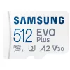 Карта памяти MicroSD 512GB Samsung EVO Plus MB-MC512KA Class 10,  UHS-I,  (U3),  SD adapter