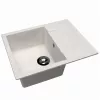 Chiuveta Granit compozit, Alb Dr.Gans Tehno 650  65 x 51