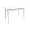 Masa Extensibila,  MDF,  Alb DP MG-A05~White mat glass+White leg 120-150 x 75 x 75