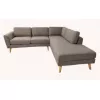 Canapea de colt Lemn, placaj, spuma poliuretanica, Stofa, Gri DP Carla~Dreapta Grey 240 x 210 x 90