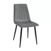 Scaun Placaj,  Spuma poliuretanica,  Metal,  Stofa,  Gri deschis,  Negru DP DC-90P N21 85 x 42 x 54