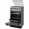 Комбинированная плита 62 l,  4 arzatoare,  Aprindere electrica,  Grill,  Timer,  Curatare cu abur,  50 cm,  Inox, Negru HANSA FCMXS582977 