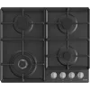 Plita incorporabila cu gaz 4 arzatoare, Arzator Wok, Email, Aprindere electrica, Negru GORENJE GW641EXB 