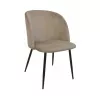 Scaun Placaj,  Spuma poliuretanica,  Catifea,  Beige DP Spectre Beige 53 x 62 x 80