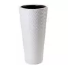 Ghiveci pentru flori  Form Plastic Makata Slim D30 cm, H58.8 cm, V25 l, v5.5 l, alb 