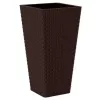 Ghiveci pentru flori  Form Plastic Rattana Slim L29 cm, l29 cm, H56 cm, V32,8 l, v7,5 l, cafeniu-inchis 