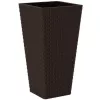 Ghiveci pentru flori  Form Plastic Rattana Slim L39 cm, 39 cm, H75 cm, V77.5 l, v15.96 l, cafeniu-inchis 