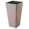 Ghiveci pentru flori  Form Plastic Rattana Slim L39 cm, l39 cm, H75 cm, V77,5 l, v15.96 l, mocha 