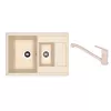 Set chiuveta de bucatarie si baterie Granit compozit, Bej Dr.Gans Astra 760K + SanDonna F 1066  76 x 51