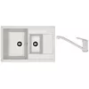 Set chiuveta de bucatarie si baterie Granit compozit, Gri Dr.Gans Astra 760K + SanDonna F 1066  76 x 51