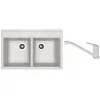 Set chiuveta de bucatarie si baterie Granit compozit, Gri Dr.Gans Astra 780 + SanDonna F 1066  78 x 51