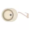 Set chiuveta de bucatarie si baterie Granit compozit, Bej Dr.Gans Berta 580 + SanDonna F 1066  58 x 47