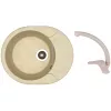 Set chiuveta de bucatarie si baterie Granit compozit, Bej Dr.Gans Berta 580 + SanDonna F 1069 58 x 47