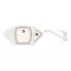 Set chiuveta de bucatarie si baterie Granit compozit, Alb Dr.Gans Gabi + SanDonna F 1066  101.5 x 51
